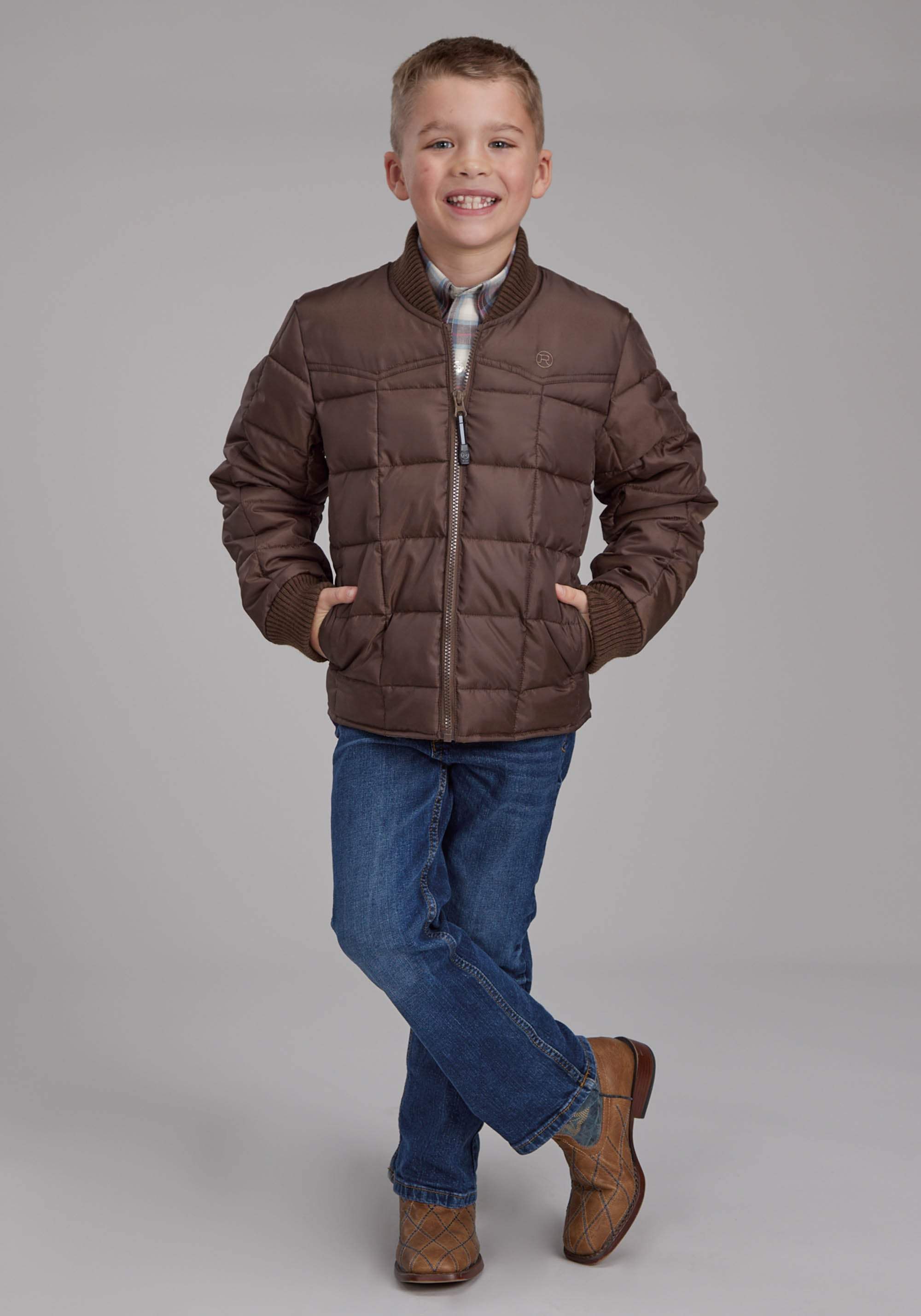 Roper Boys Chocolate Zipper Jacket - Roper - Flyclothing LLC