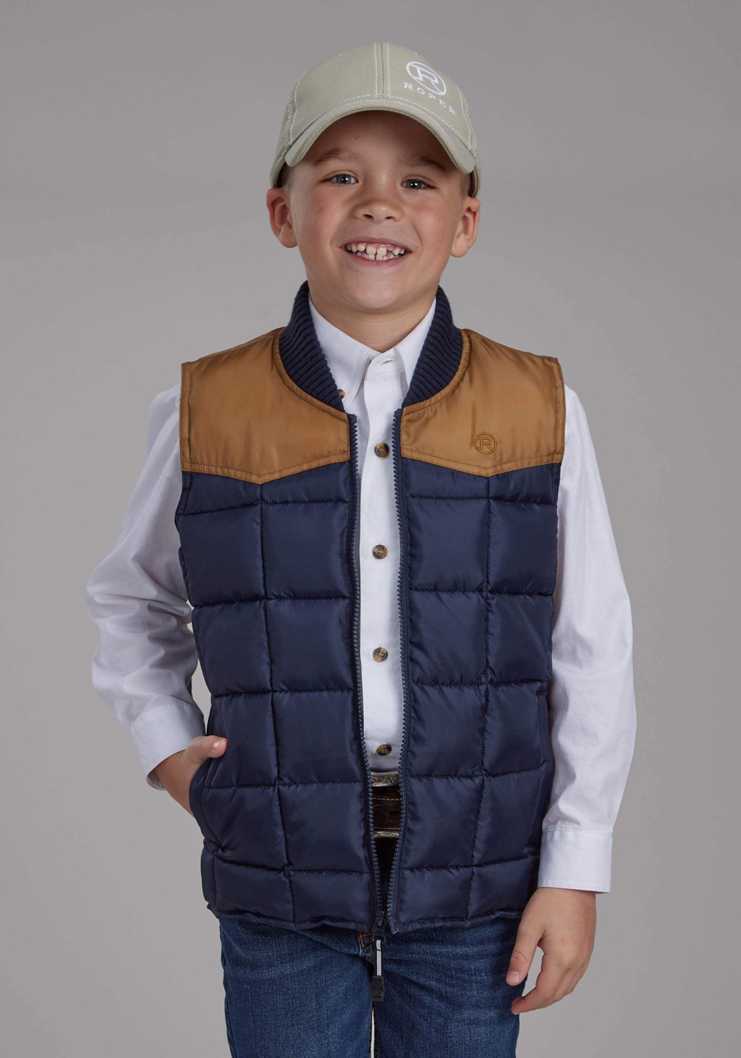 Roper Boys Poly Fill Zipper Vest - Roper - Flyclothing LLC