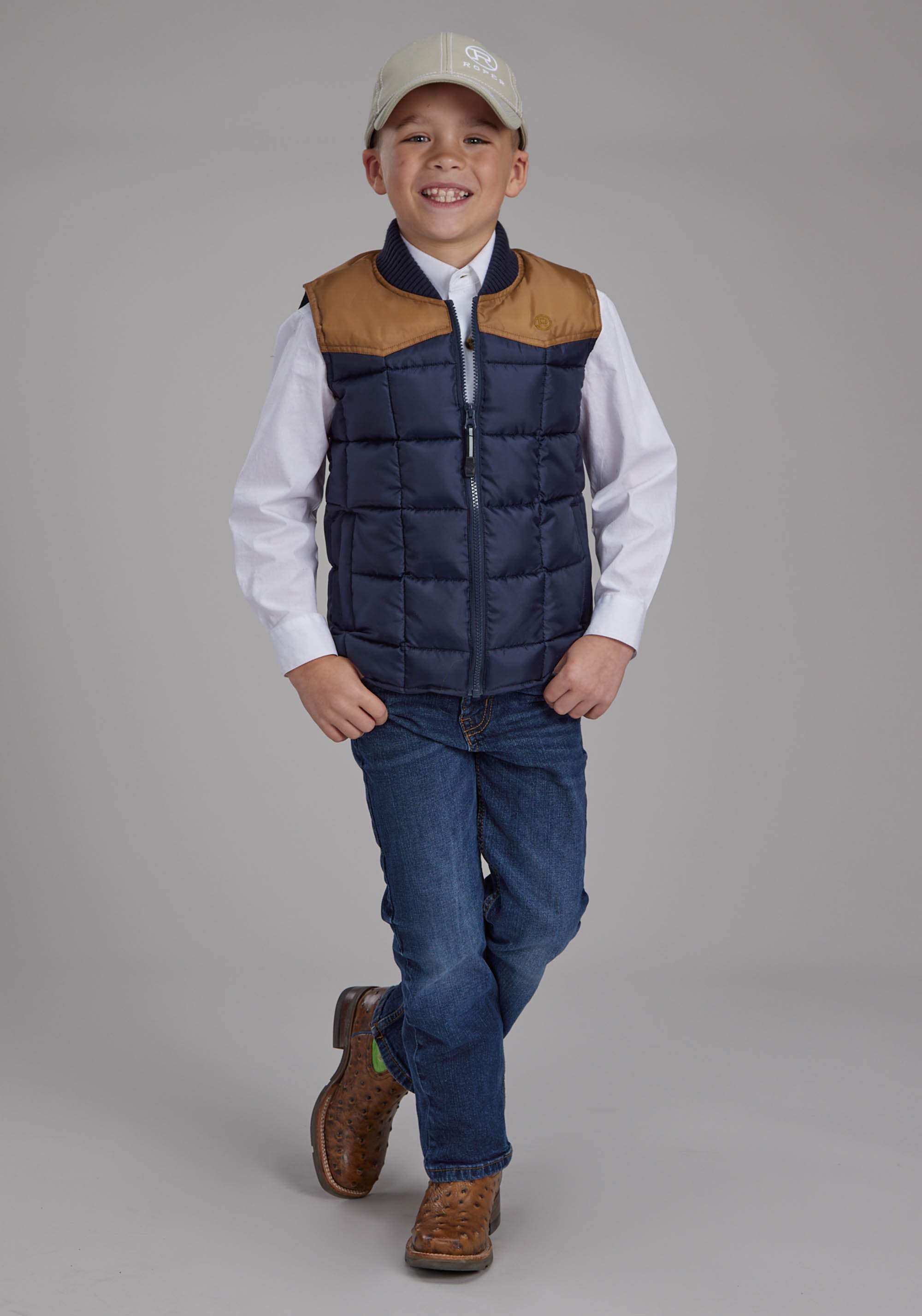 Roper Boys Poly Fill Zipper Vest - Roper - Flyclothing LLC