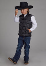 Roper Boys Black Zipper Vest