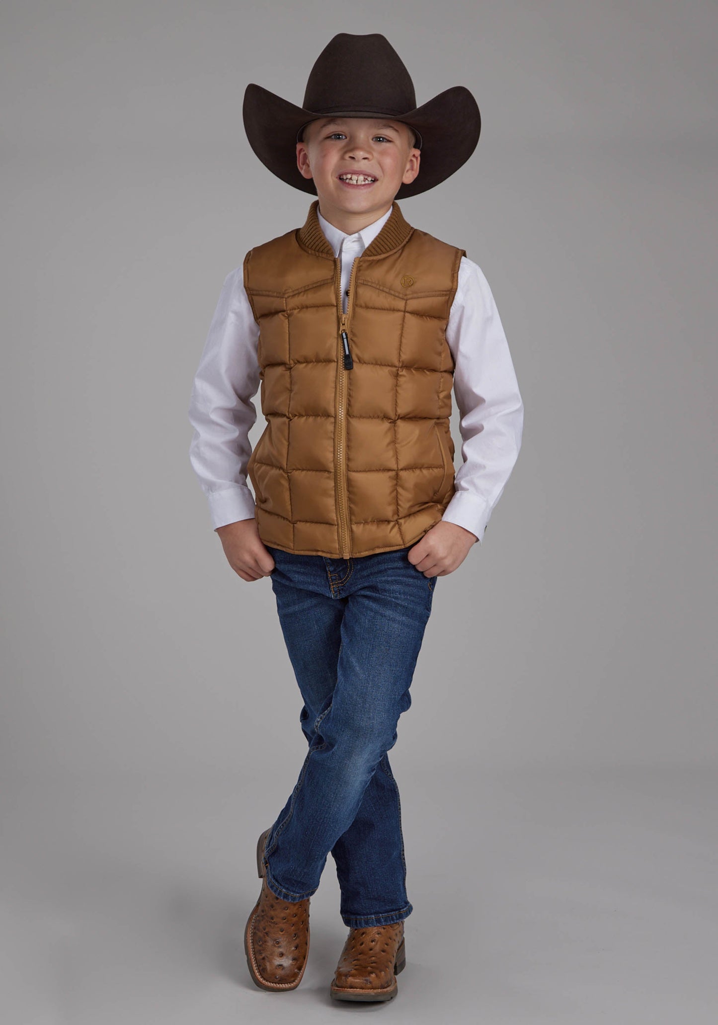 Roper Boys Carmel Zipper Vest