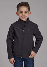 Roper Boys Charcoal Heather With Black Fleece Zipper Jacket - Roper - Flyclothing LLC