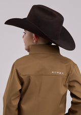 Roper Boys Jacket Zipper Ripstop Tobacco Western Jacket