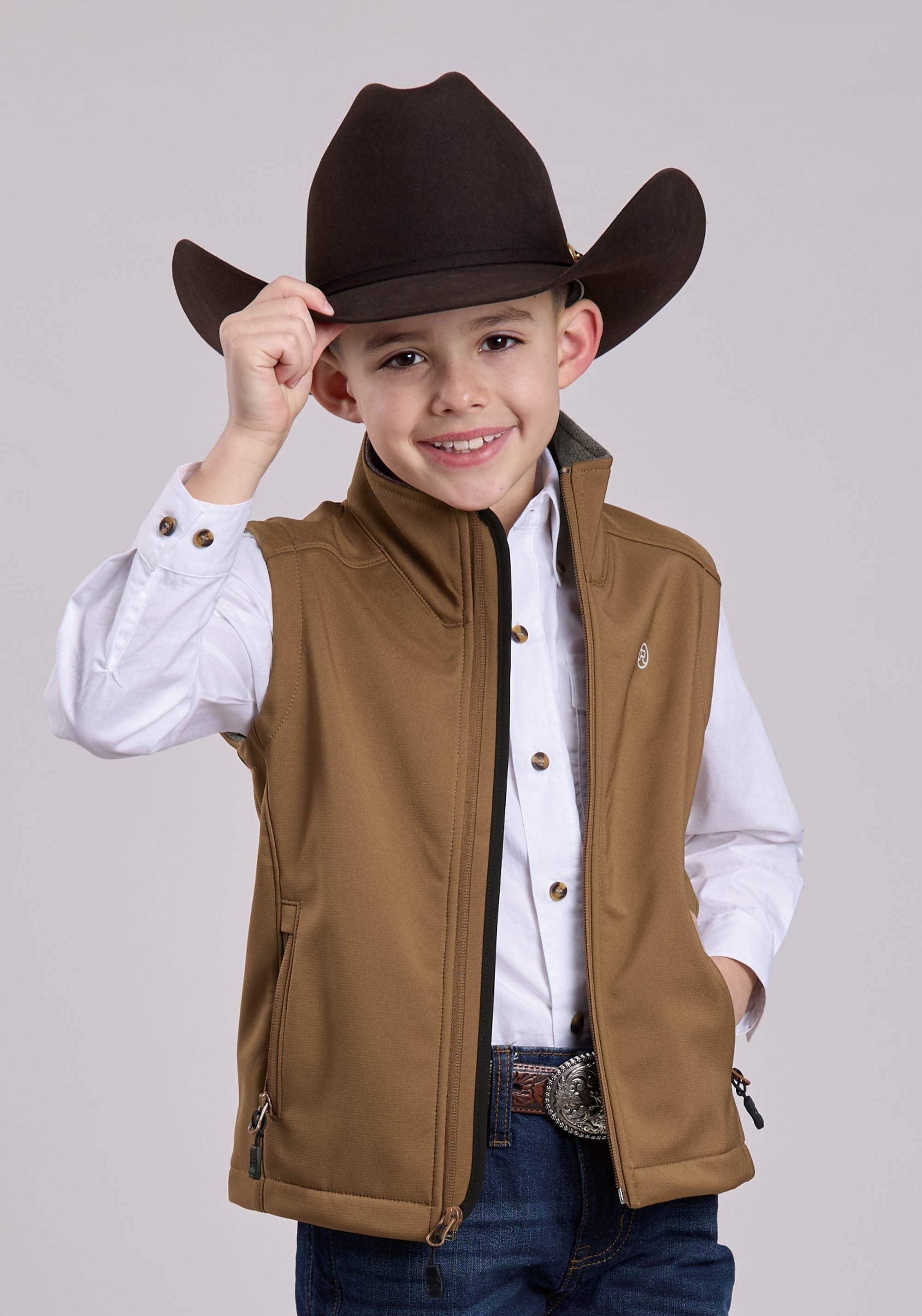 Boys Roper Ripstop Tobacco Vest - Roper - Flyclothing LLC