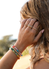 Natural Gemstone Bracelet + 14k Gold Filled Toggle : Key West - CanyonLeaf - Flyclothing LLC