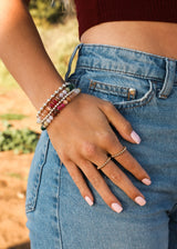 Natural Gemstone Bracelet + 14k Gold Filled Toggle : Gold Rush - CanyonLeaf - Flyclothing LLC