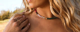 Natural Gemstone Necklace + 14k Gold Filled Toggle : Sedona - CanyonLeaf - Flyclothing LLC