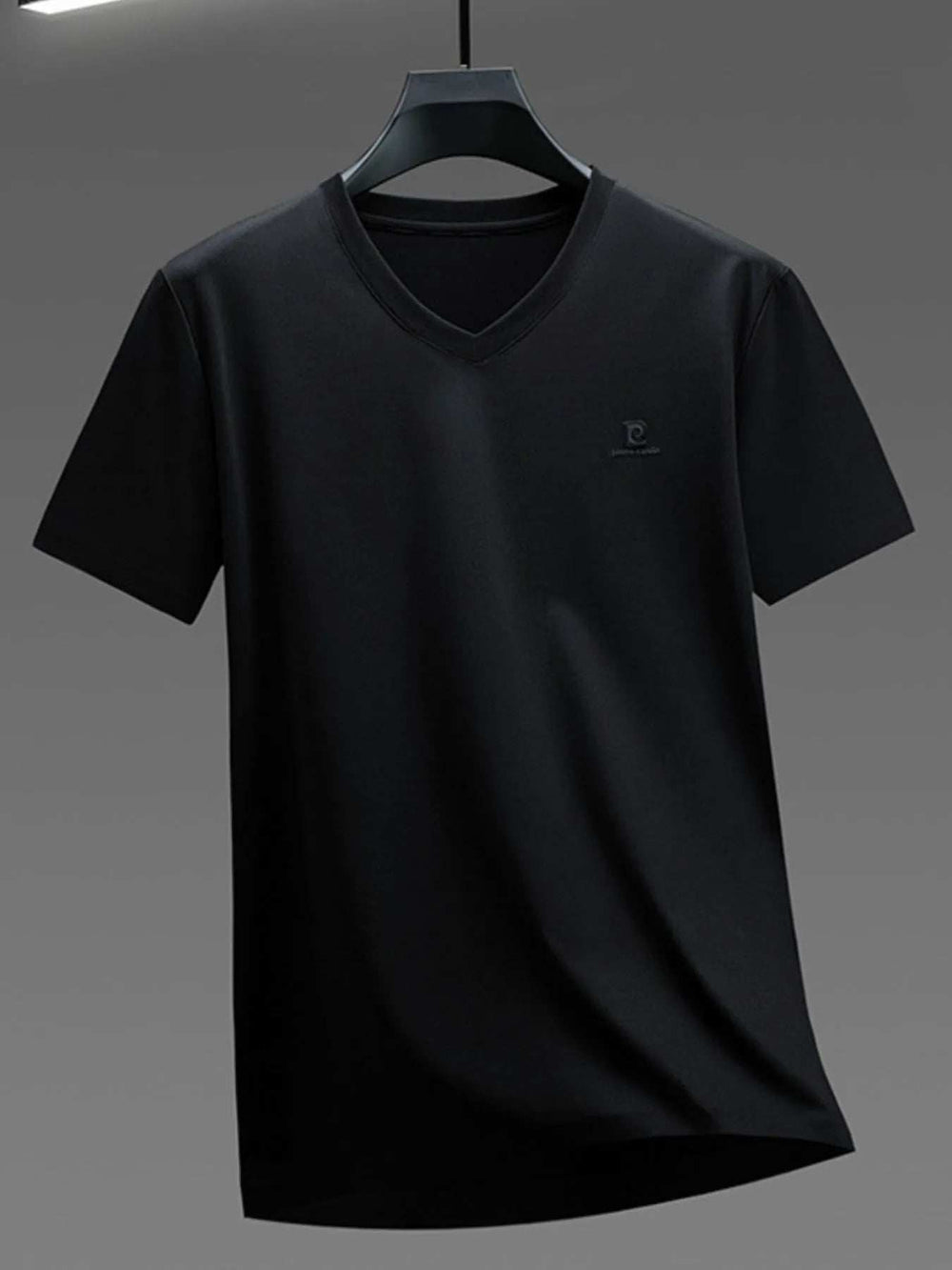 Men's Plus Size V-Neck Short Sleeve T-Shirt - Trendsi - Flyclothing LLC