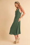 Aemi+Co Side Button Midi Cami Dress - Trendsi