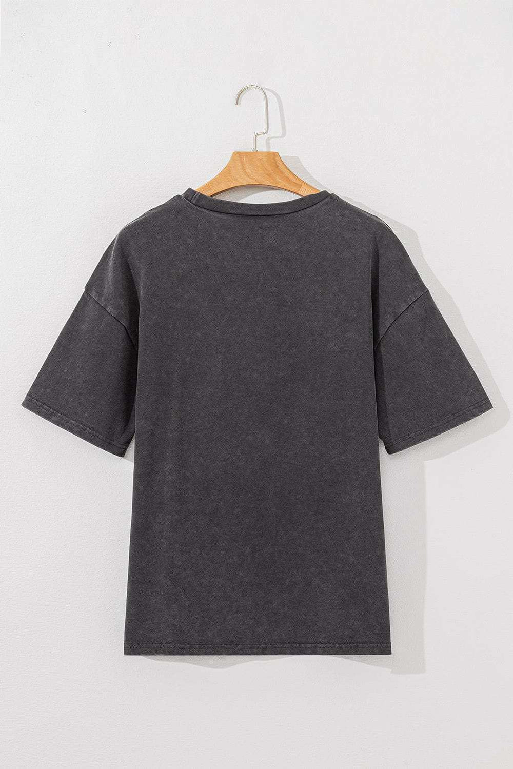 Cheetah Mineral Wash Round Neck Half Sleeve T-Shirt - Trendsi - Flyclothing LLC