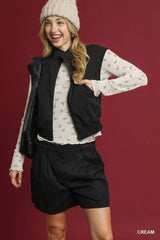 Umgee Bow Print Lightweight Knit Top - Trendsi - Flyclothing LLC