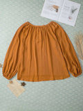 Tie Neck Balloon Sleeve Blouse - Trendsi - Flyclothing LLC