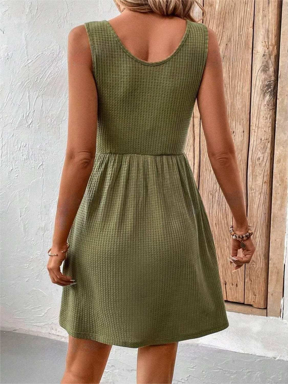 Scoop Neck Wide Strap Mini Tank Dress - Trendsi - Flyclothing LLC