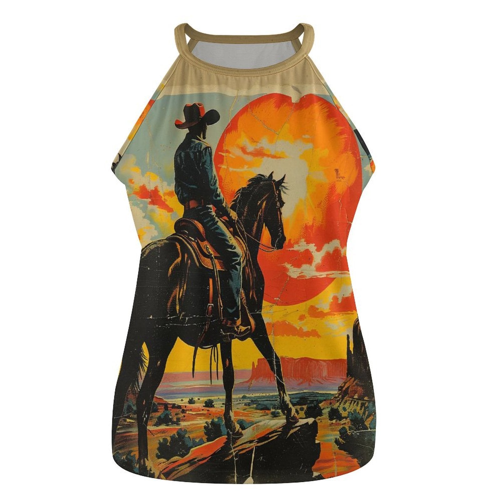 Baha Ranch Sunset Cowboy Tank Top - Baha Ranch Western Wear - Flyclothing LLC