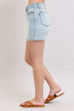 Judy Blue Full Size 2 Button Denim Shorts with Pockets Plus Size - Trendsi - Flyclothing LLC