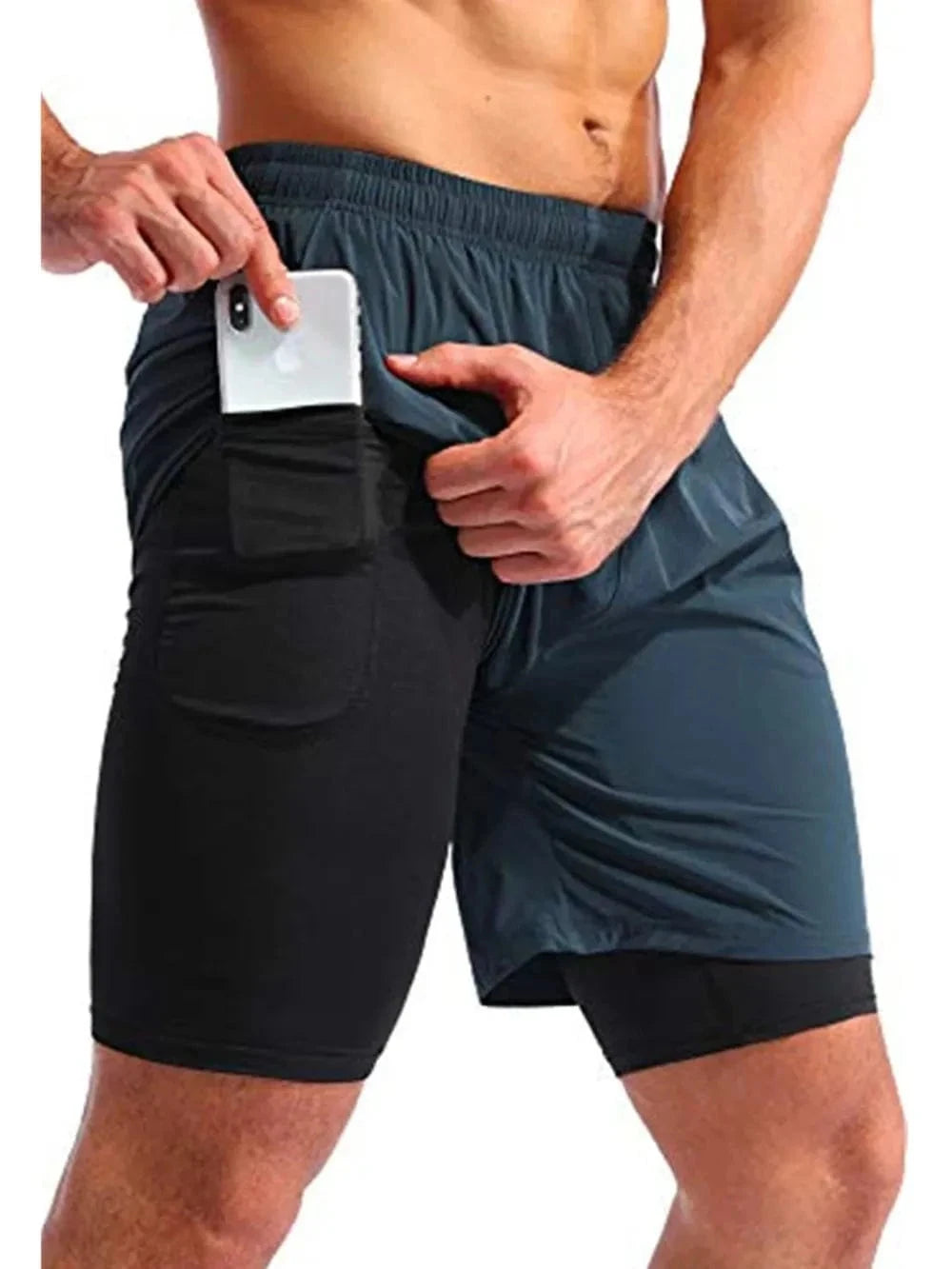 Men's Elastic Waist Active Shorts - Trendsi