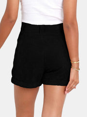 Full Size High Waist Shorts with Pockets - Trendsi
