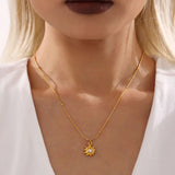 18K Gold-Plated Shell Pearl Necklace - Trendsi - Flyclothing LLC