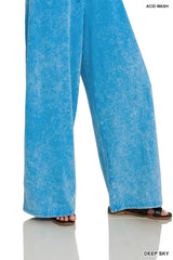 Zenana Acid Washed Strapless Tube Top Jumpsuit - Trendsi - Flyclothing LLC