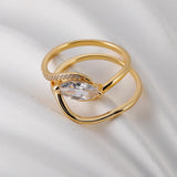 1 Carat Moissanite 925 Sterling Silver 2pcs Ring Set - Trendsi - Flyclothing LLC