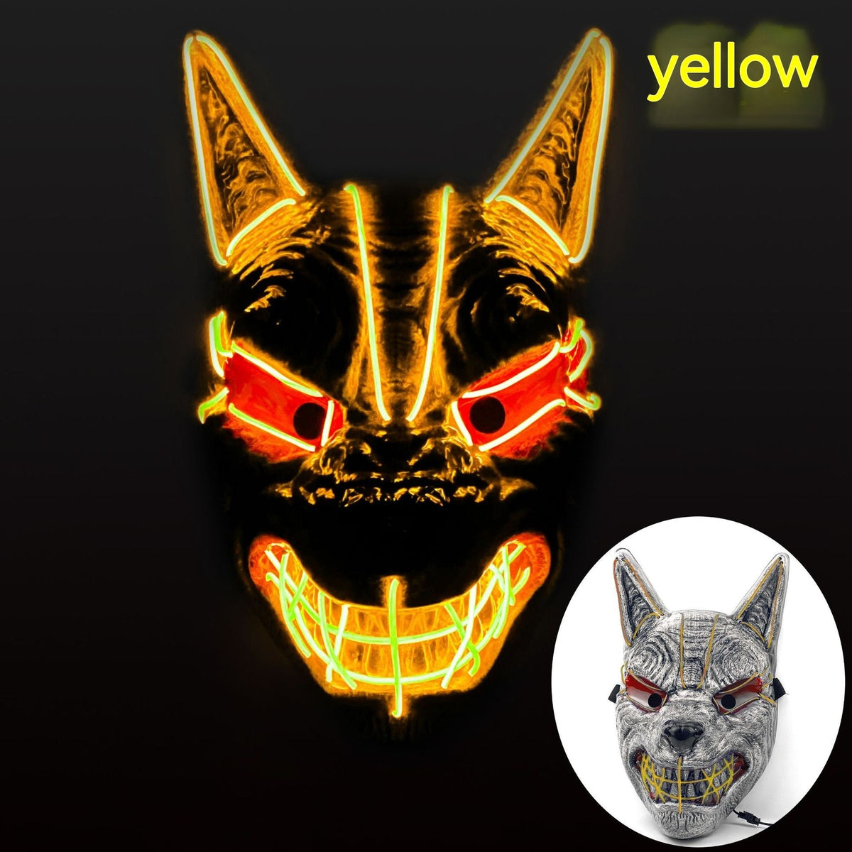 Halloween LED Full Face Luminous Mask - My Store - Flyclothing LLC