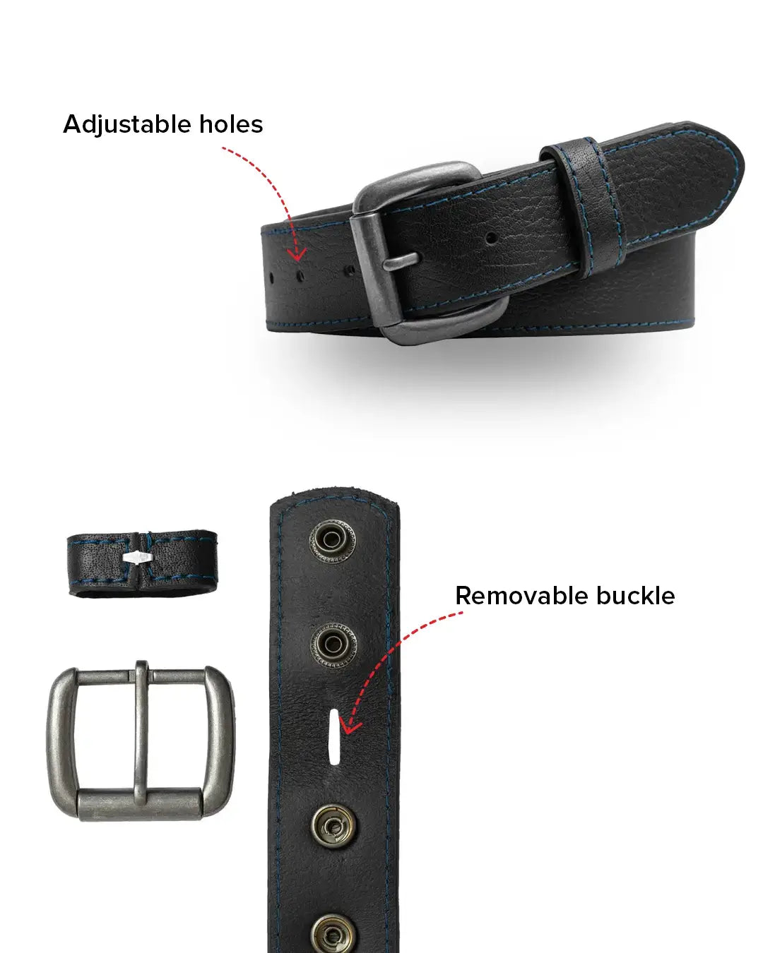 FULL GRAIN WITH CUSTOM STITCH BELTS - First Manufacturing Company - Flyclothing LLC