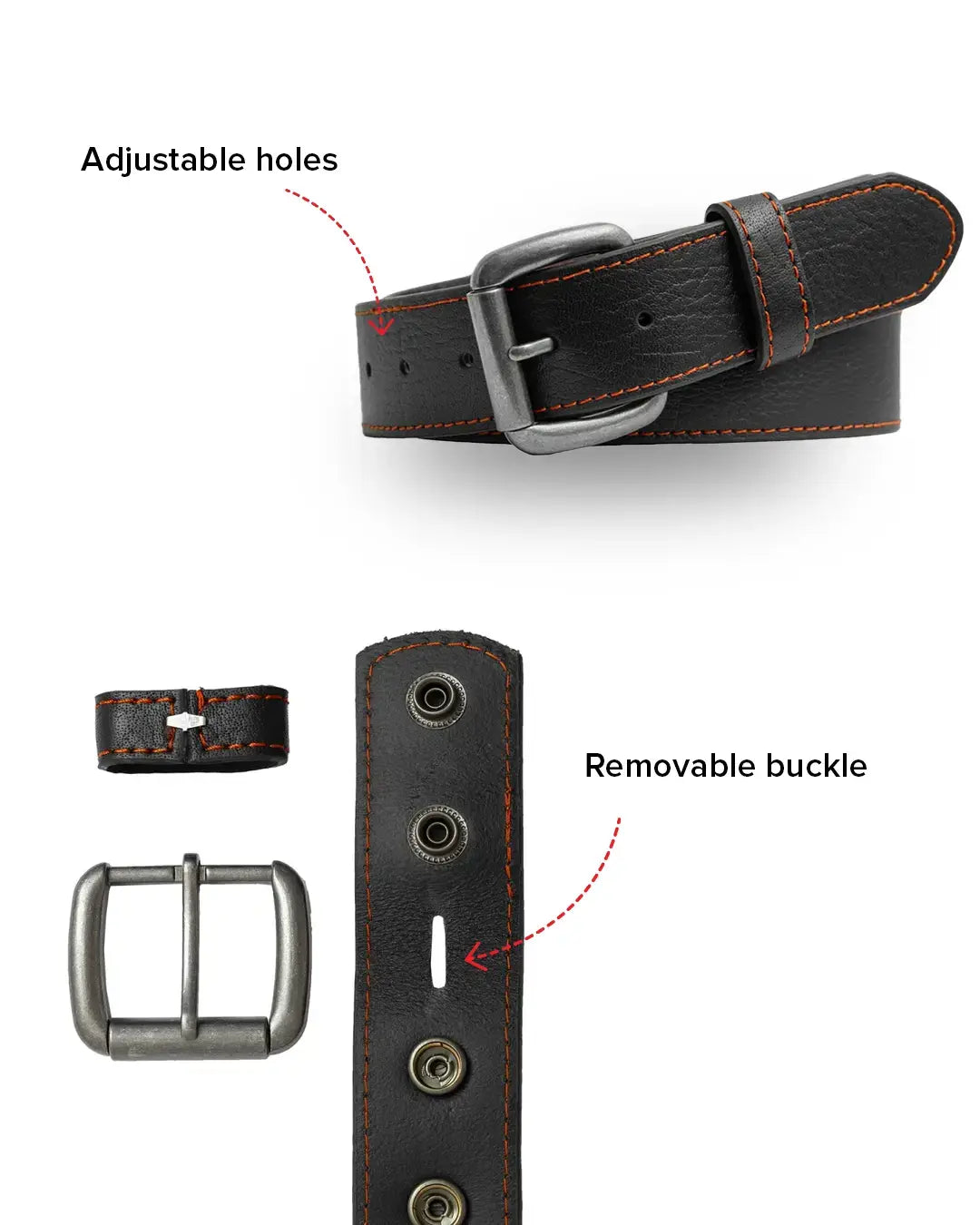 FULL GRAIN WITH CUSTOM STITCH BELTS - First Manufacturing Company - Flyclothing LLC