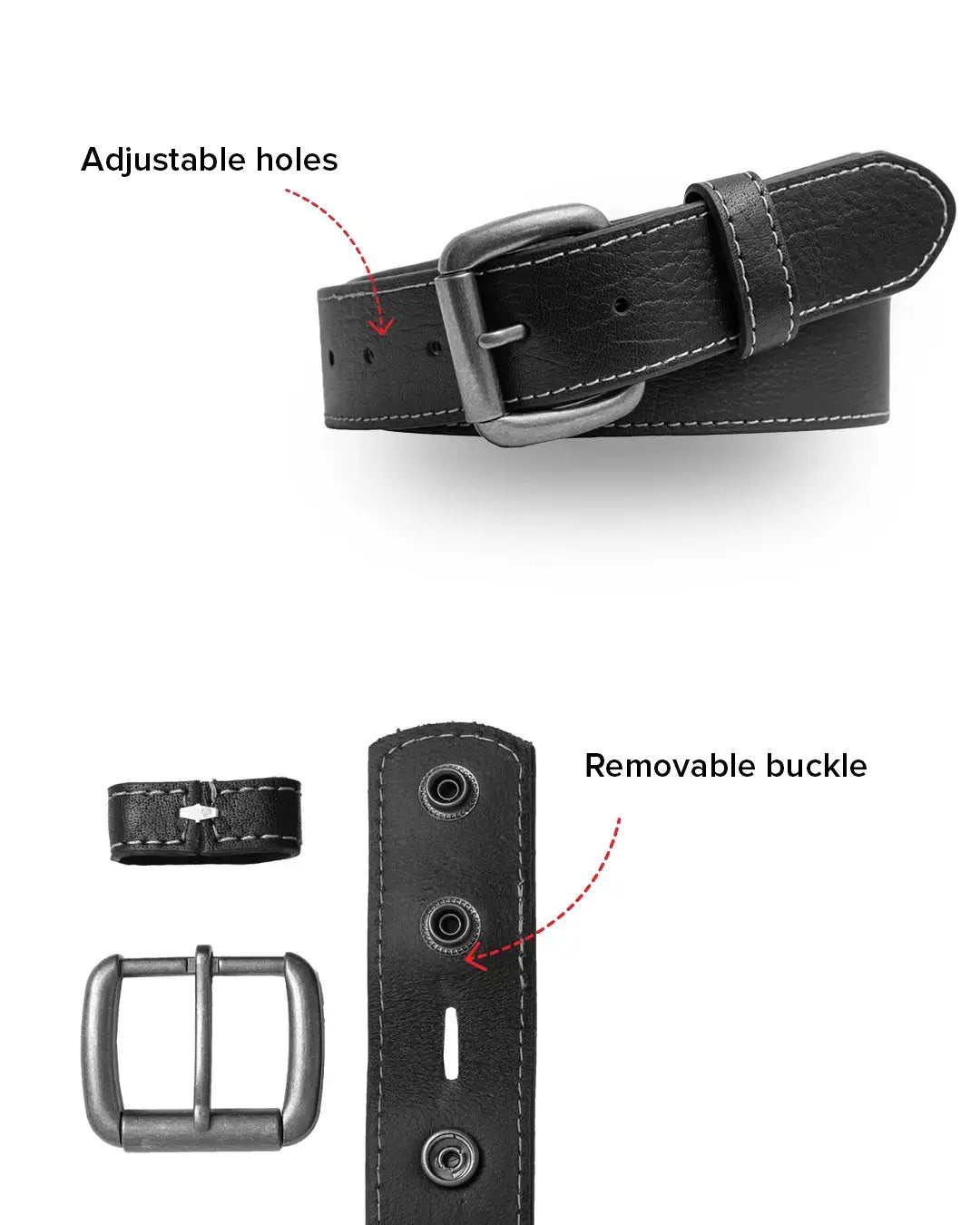 FULL GRAIN WITH CUSTOM STITCH BELTS - First Manufacturing Company - Flyclothing LLC
