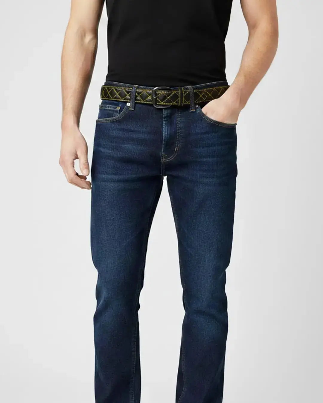 Diamond Quilted Leather Belt - First Manufacturing Company - Flyclothing LLC