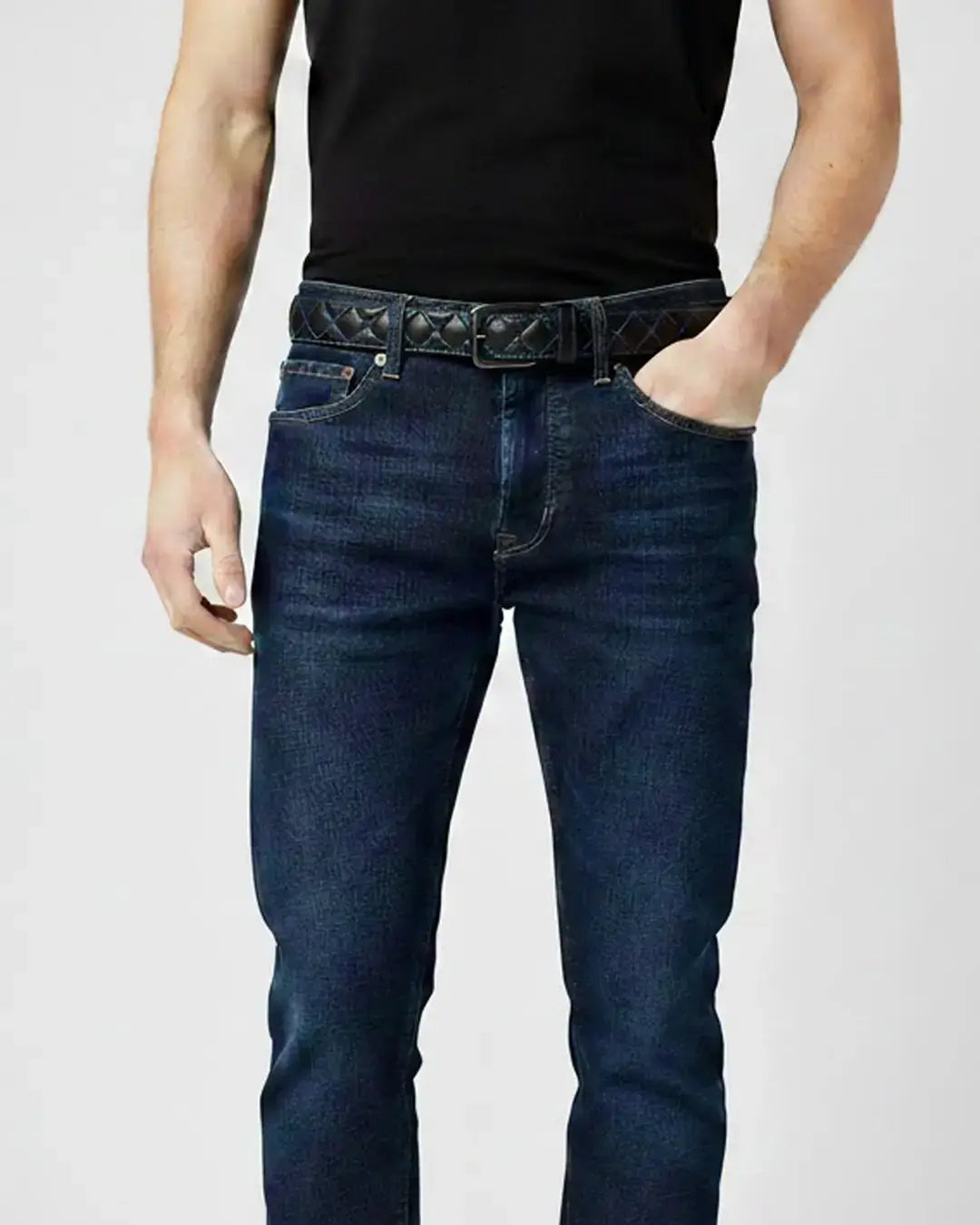 Diamond Quilted Leather Belt - First Manufacturing Company - Flyclothing LLC
