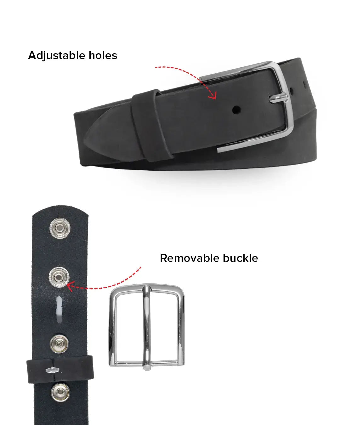 Gunmetal Nubuck Belt - First Manufacturing Company - Flyclothing LLC
