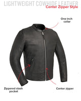 Titan Men's Motorcycle Leather Jacket - First Manufacturing Company - Flyclothing LLC
