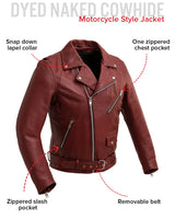 Fillmore Men's Motorcycle Leather Jacket - First Manufacturing Company - Flyclothing LLC