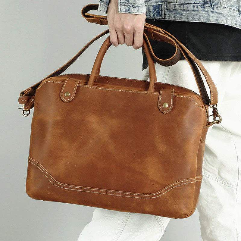 The Everyday Office Briefcase - Classy Leather Bags - Flyclothing LLC