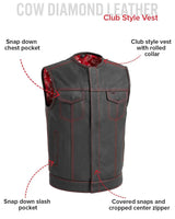 Bandit Men's Leather Motorcycle Vest - First Manufacturing Company - Flyclothing LLC