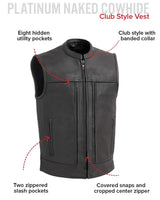 Rampage - Men's Motorcycle Leather Vest - First Manufacturing Company - Flyclothing LLC