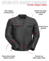 Maverick Men's Motorcycle Leather Jacket - First Manufacturing Company - Flyclothing LLC
