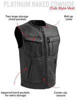 Unbeatable Men's Motorcycle Leather Vest - First Manufacturing Company - Flyclothing LLC