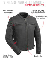Commuter Men's Motorcycle Leather Jacket - First Manufacturing Company - Flyclothing LLC