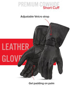 Blaze Men's Motorcycle Leather Gauntlet - First Manufacturing Company - Flyclothing LLC