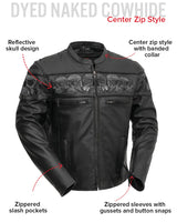 Savage Skulls Men's Motorcycle Leather Jacket - First Manufacturing Company - Flyclothing LLC