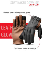 Roper Men's Motorcycle Leather Gloves - First Manufacturing Company - Flyclothing LLC