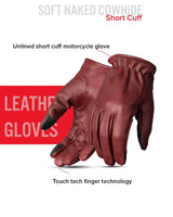 Roper Men's Motorcycle Leather Gloves - First Manufacturing Company - Flyclothing LLC