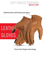 Roper Men's Motorcycle Leather Gloves - First Manufacturing Company - Flyclothing LLC
