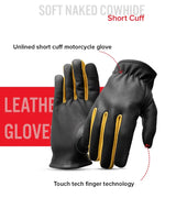 Roper Men's Motorcycle Leather Gloves - First Manufacturing Company - Flyclothing LLC