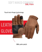 Roper DBL Palm Men's Motorcycle Leather Gloves - First Manufacturing Company - Flyclothing LLC