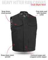 Highland V2 Men's Motorcycle Canvas Vest - First Manufacturing Company - Flyclothing LLC