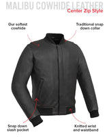Willie Men's Motorcycle Leather Jacket - First Manufacturing Company - Flyclothing LLC