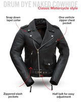 Rockstar - Women's Motorcycle Leather Jacket - First Manufacturing Company - Flyclothing LLC