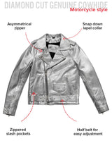 Deirdre - Women's BHBR Motorcycle Leather Jacket - First Manufacturing Company - Flyclothing LLC
